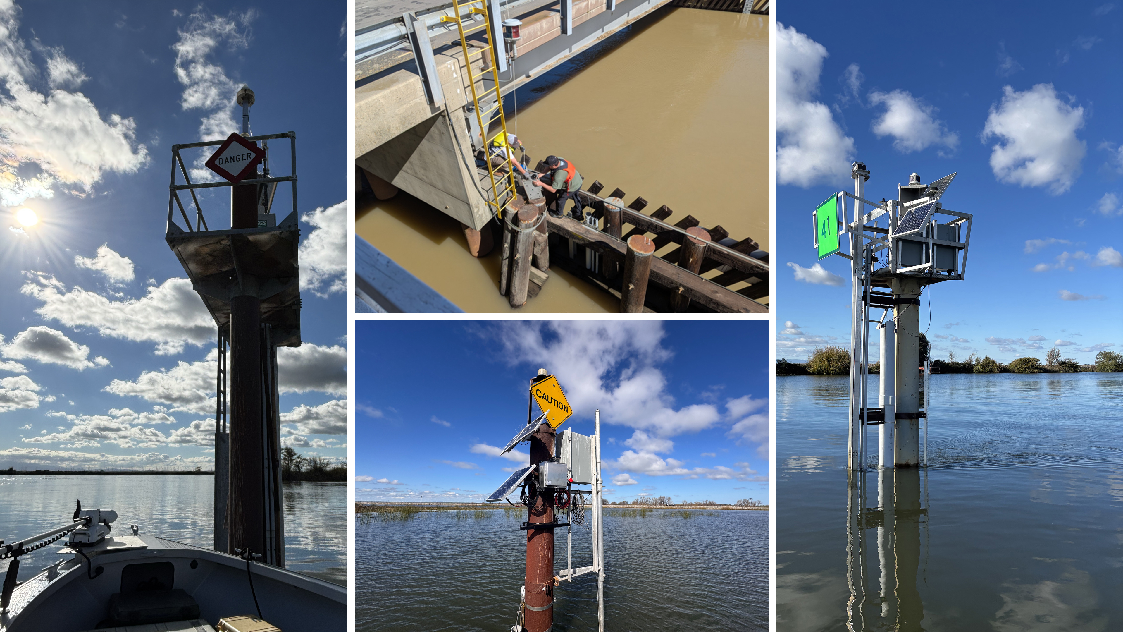 Collage of Delta Monitoring Stations