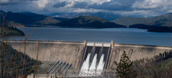 Shasta Dam and reservoir