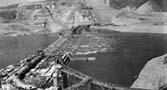  East mix plant in foreground and overall view of Grand Coulee Dam project.