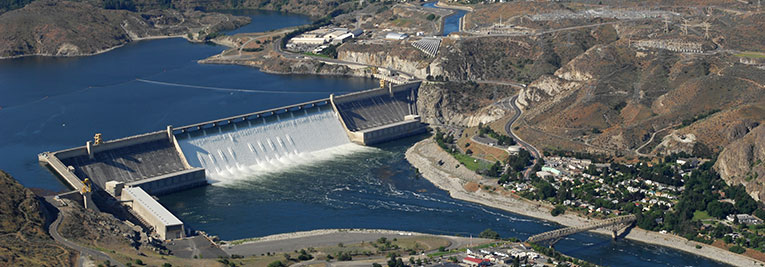 Grand Coulee Dam Aerial View