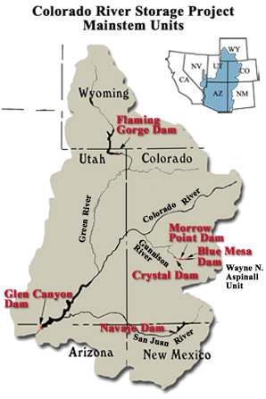 Colorado River Storage Project map