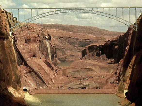 View of coffer dam - 1960