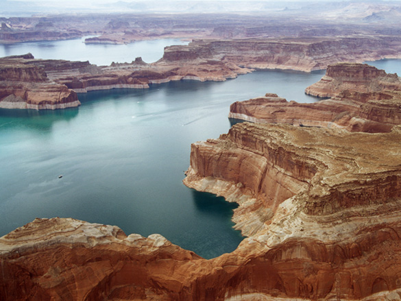 Aerial view of scenic Lake Powell
