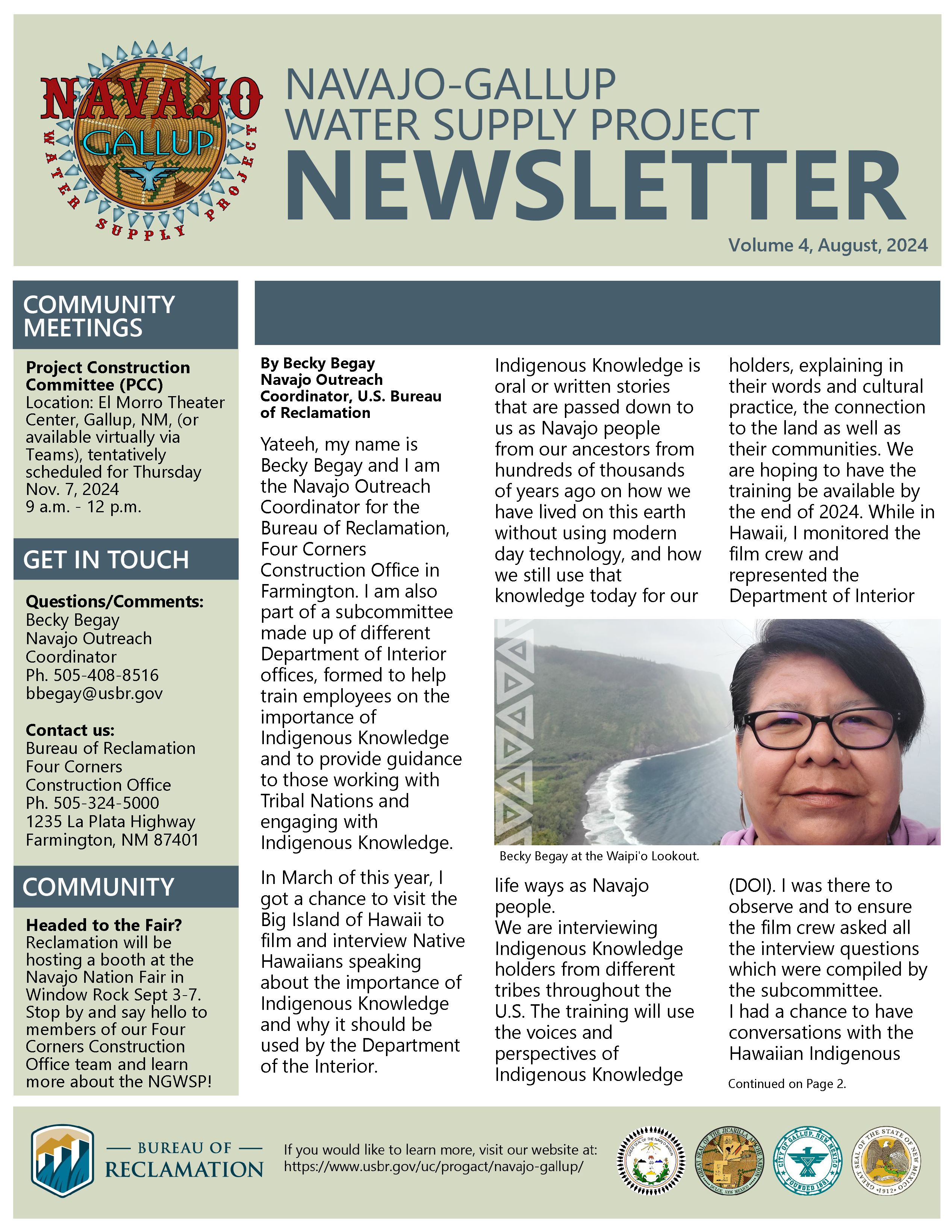 Navajo-Gallup Water Supply Project Newsletter