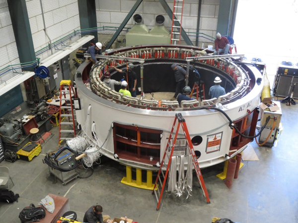Blue Mesa Stator Being Assembled On-Site